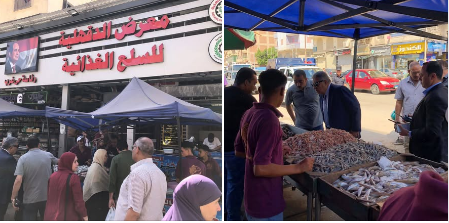 محافظ الدقهلية في المعرض الدائم للسلع الغذائية بحي غرب المنصورة