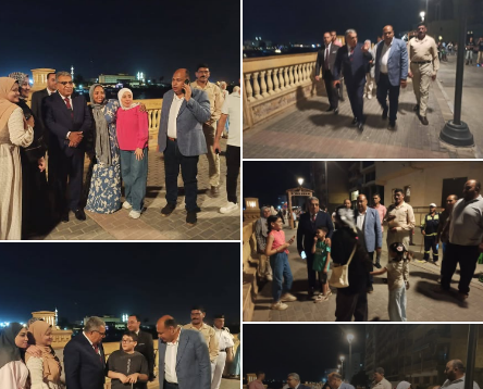 محافظ الدقهلية يتفقد ممشى المنصورة