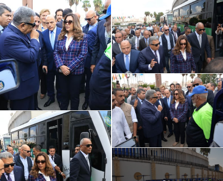 وزيرة التنمية المحلية والبيئة ومحافظ الدقهلية يتفقدان معدات دعم منظومة النظافة