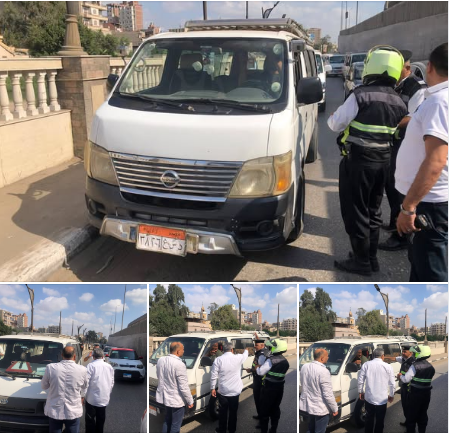 محافظ الدقهلية يرصد مخالفة ميكروباص بجوار كوبري سندوب خلال جولته الصباحية