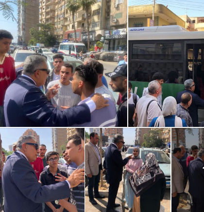 محافظ الدقهلية يتابع حركة الركوب بمواقف السرفيس أمام جامعة المنصورة