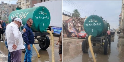 التعامل الفوري مع سقوط الأمطار ورفع أي تجمعات للمياه في عدد من مراكز المحافظة