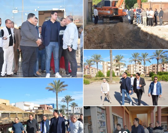 نائب المحافظ في جولة تفقدية بمدينة جمصة والمنطقة الصناعية بجمصة
