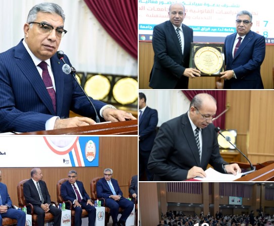 محافظ الدقهلية يشارك في مؤتمر تطوير الدراسات القانونية في الجامعات المصرية بكلية الحقوق