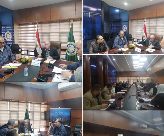 السكرتير العام المساعد يعقد اجتماعا لمتابعة الاستعدادات لأعمال الموجة 28 لازالة التعديات وموقف المتغيرات المكانية