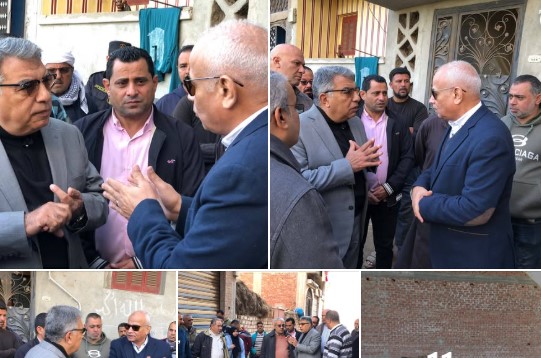 محافظ الدقهلية يتفقد بعض شوارع قرية دنجواي بشأن شكوى صرف صحي