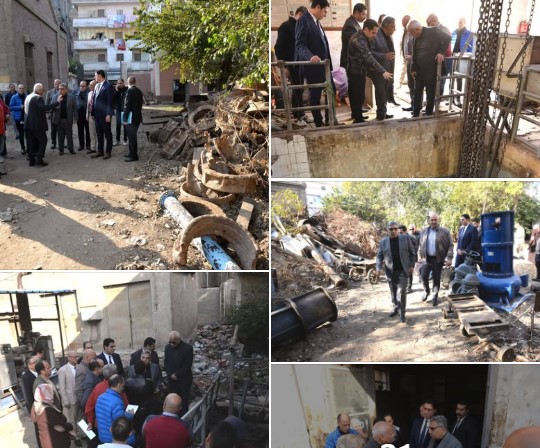 محافظ الدقهلية يتفقد محطة الصرف الصحي بعزبة عقل بالمنصورة