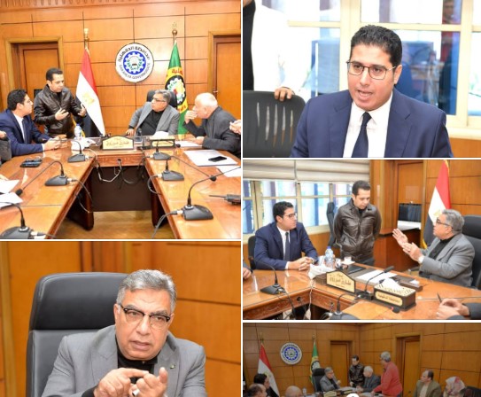 محافظ الدقهلية يعقد اجتماعاً لمناقشة أنسب الحلول لصرف صحي دنجواي