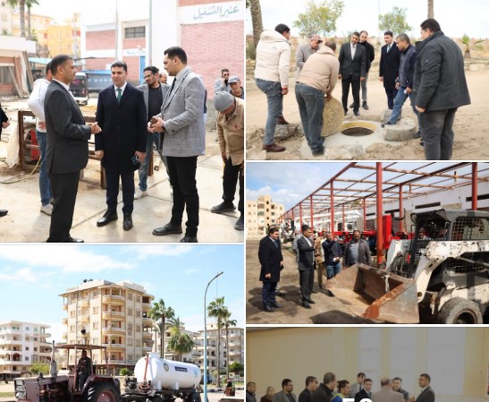  قيام نائب المحافظ بجولة ميدانية في مدينة جمصة 