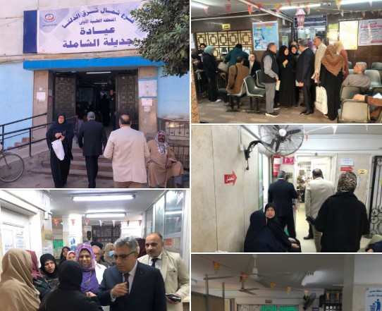 محافظ الدقهلية في زيارة مفاجئة لعيادة التأمين الصحي بجديلة
