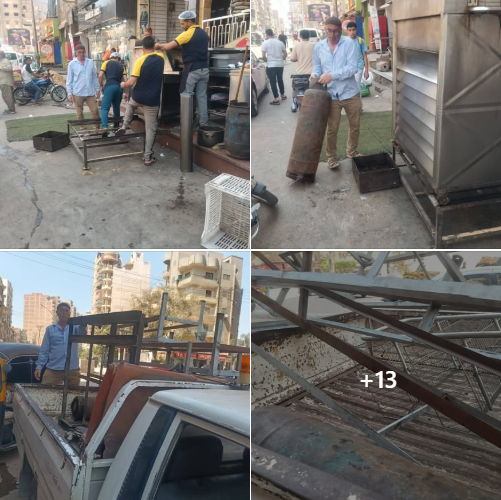 محافظ الدقهلية يتابع حملة لرفع الإشغالات بمدينة ميت غمر: - ضبط ومصادرة والتحفظ على 41 قطعة من الاشغالات